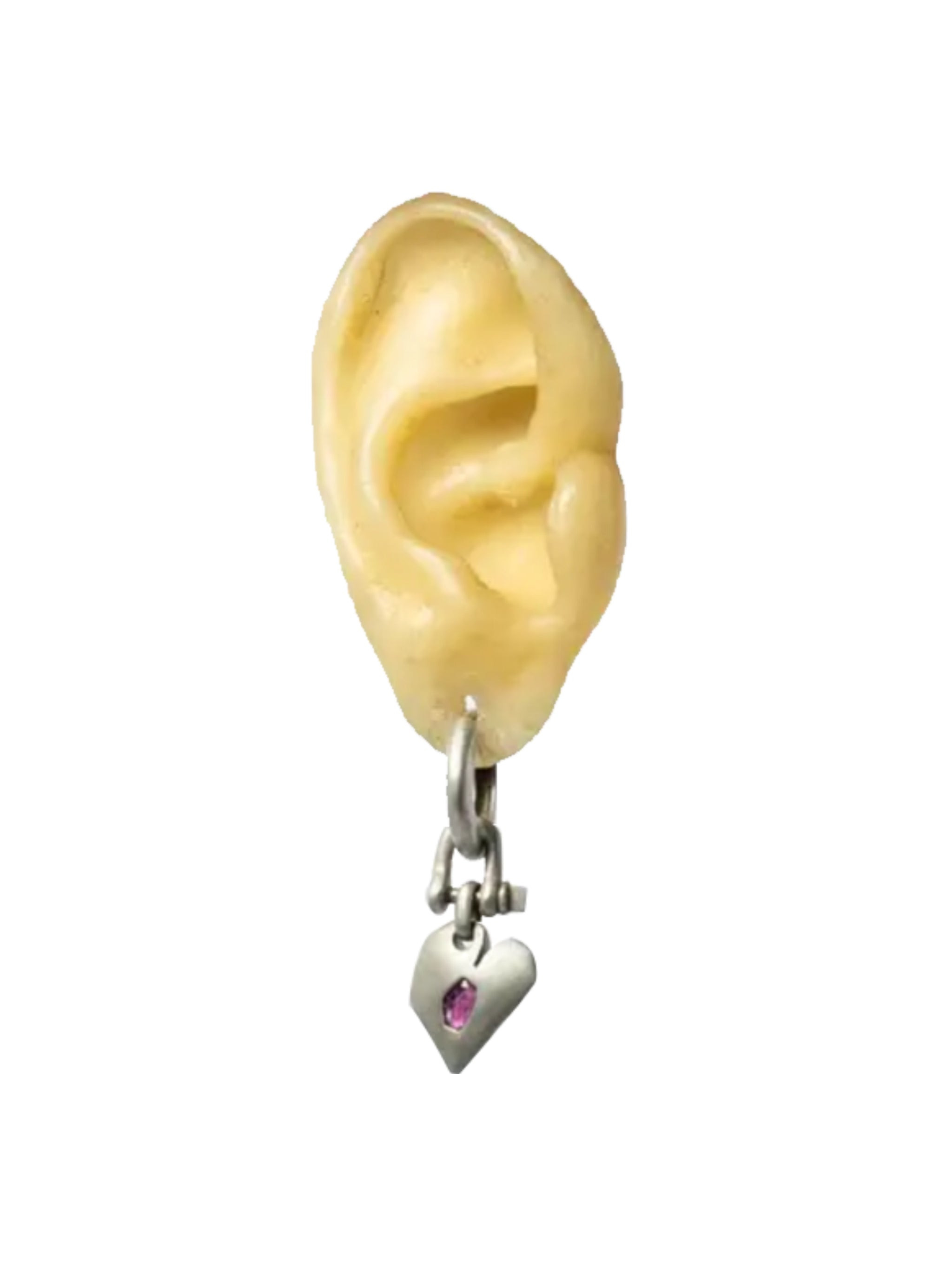PARTS OF FOUR Jazz's Solid Heart Earring (Extra Small, 0.2 CT, Ruby Slice, DA+RUB) - 5