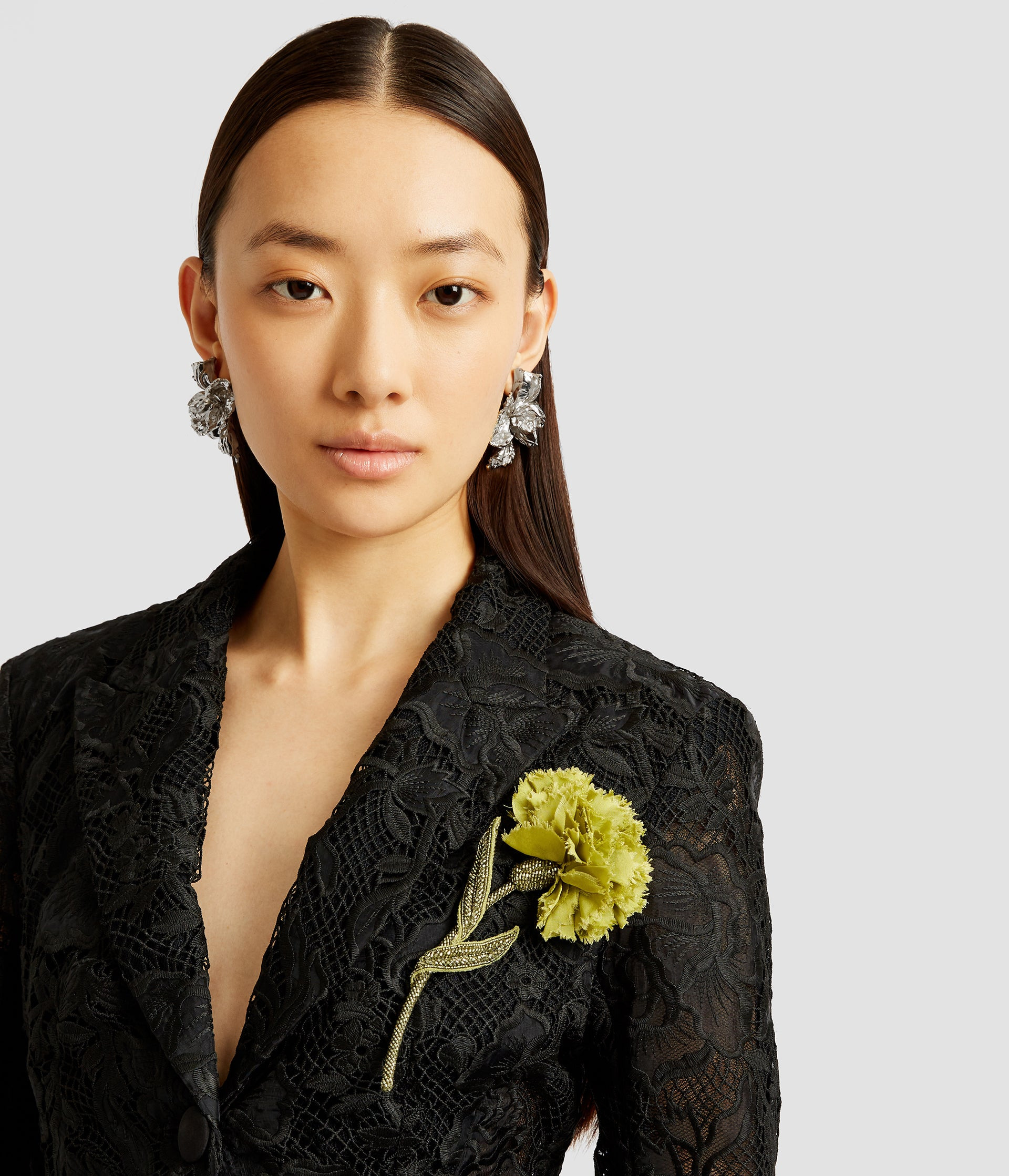 BEADED CARNATION BROOCH - 2