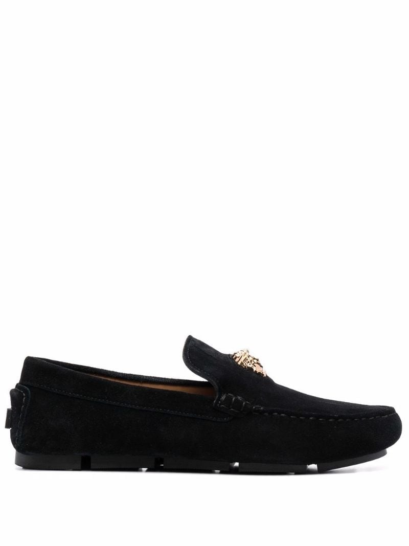 Versace Medusa crocodile-effect loafers - Black