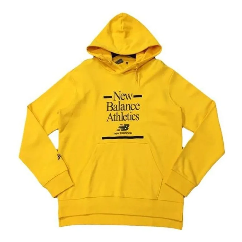 New Balance Athletic Logo Print Hoodie 'Yellow' NC933041-MUS - 1