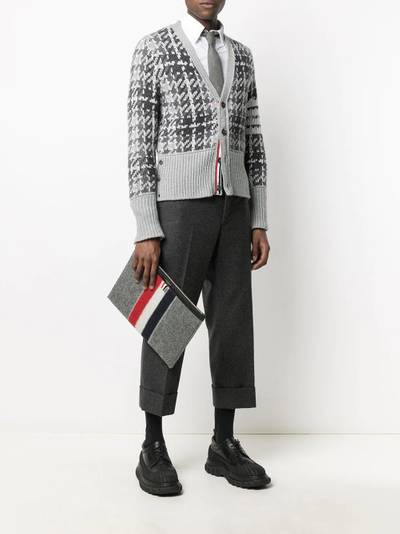 Thom Browne RWB stripe clutch bag outlook