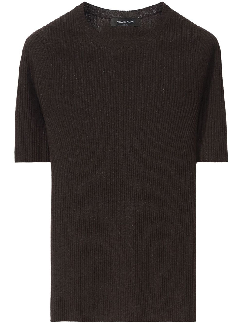ribbed-knit t-shirt 1