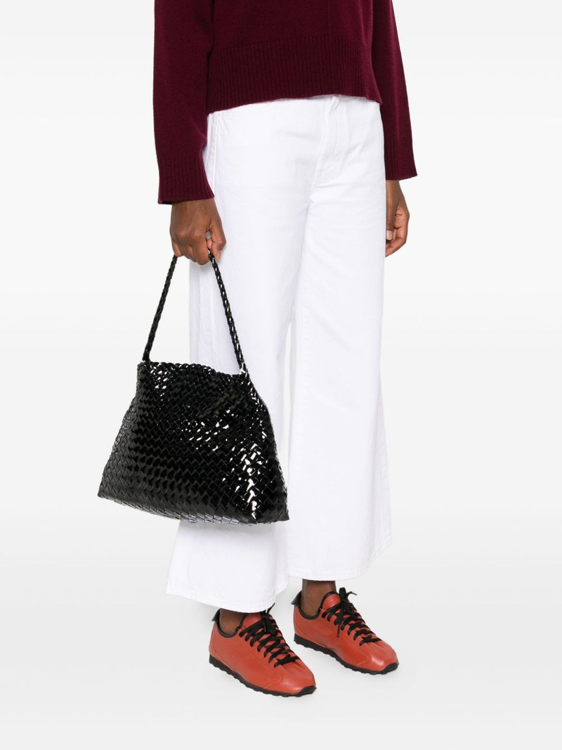 DRAGON DIFFUSION patent-leather woven tote bag outlook