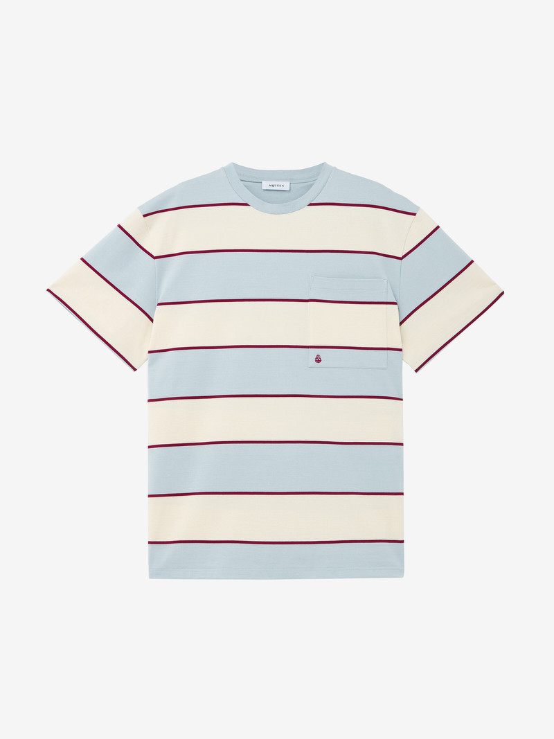 Inverted Skull Striped T-Shirt 1