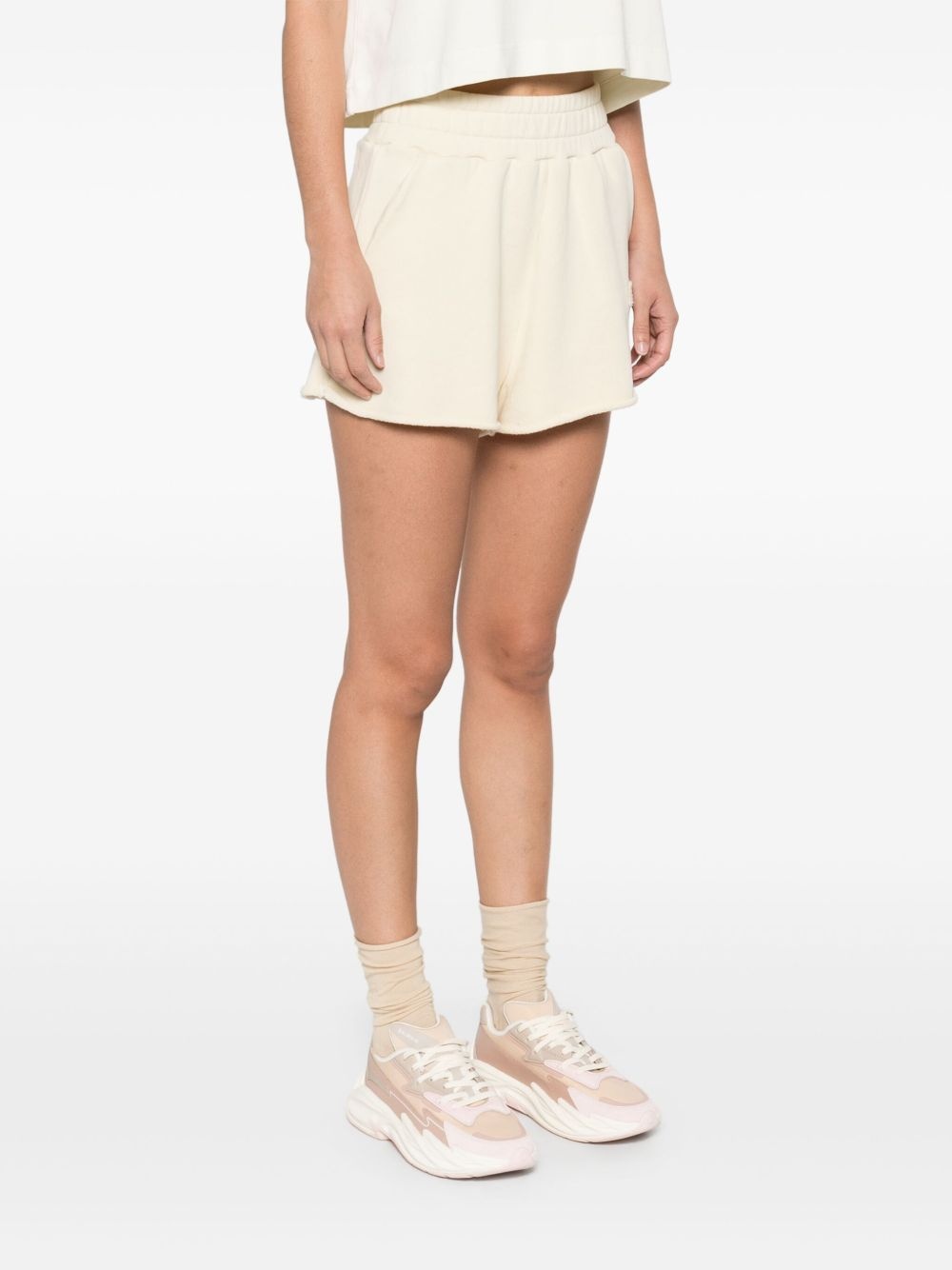 cotton track shorts - 3