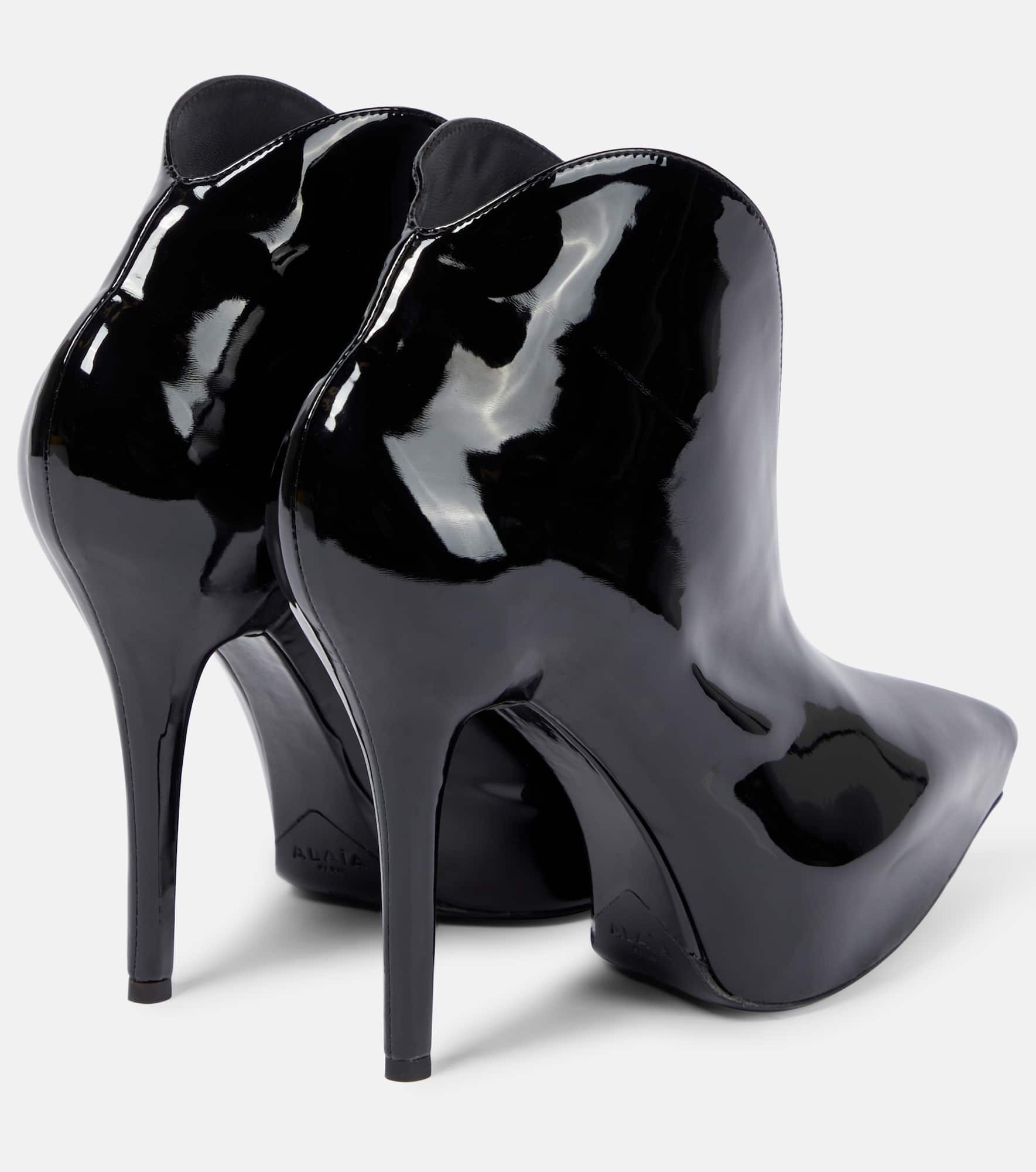 Booties Slick patent leather ankle boots - 3