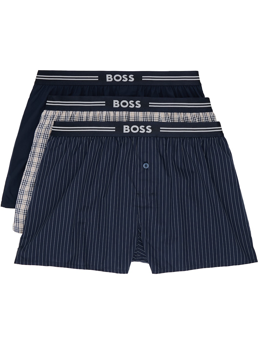 Three-Pack Multicolor Cotton Boxers - 1