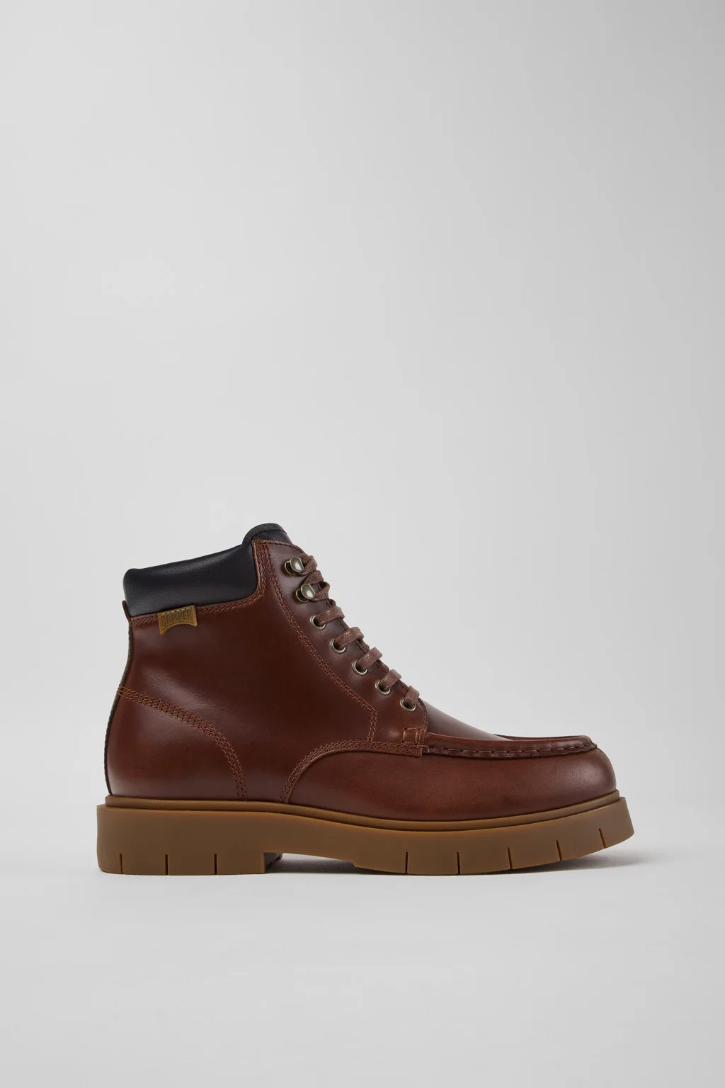 Alaro Brown Leather Ankle Boots for Men. - 1
