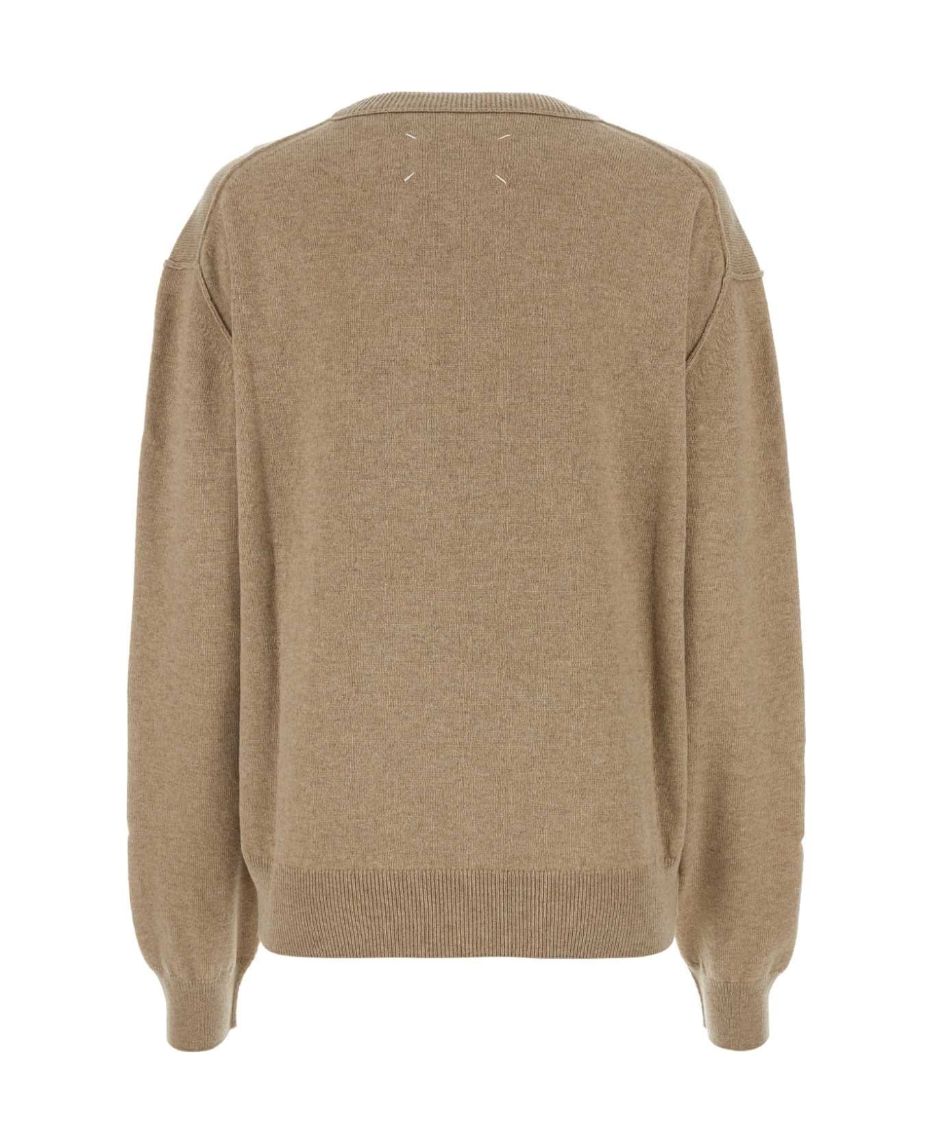 Melange Cappuccino Wool Blend Sweater - 2