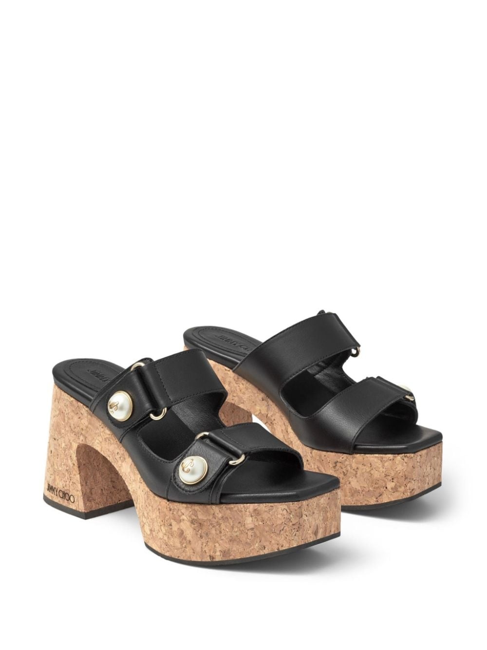 Fayence 95mm leather platform sandals - 2