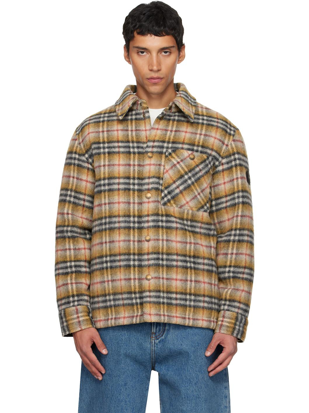 Beige Check Insulated Jacket - 1