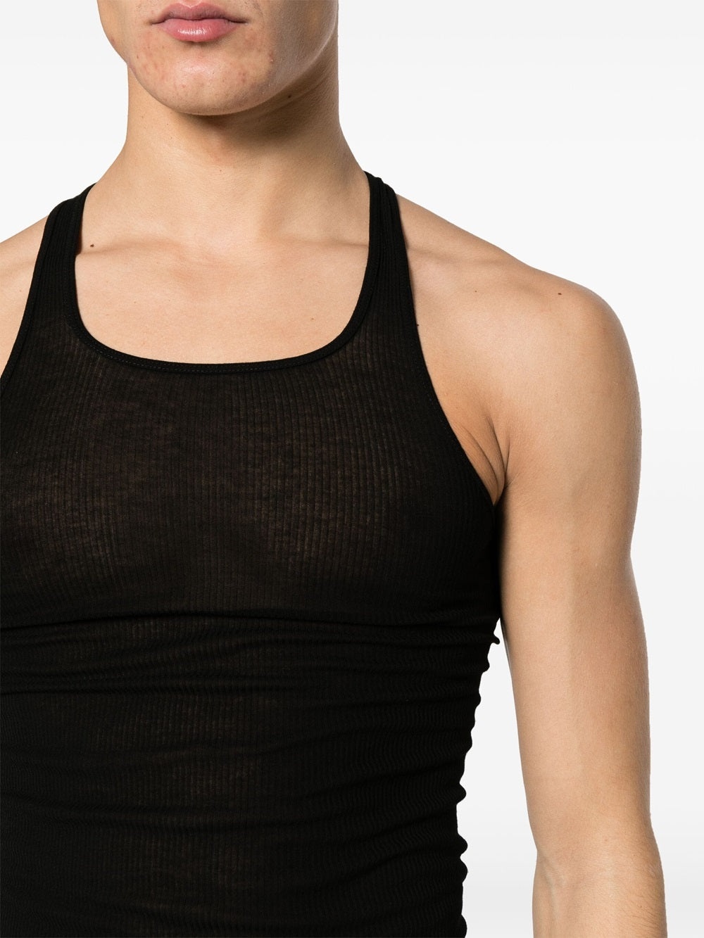 Tank top with frayed hem - 5