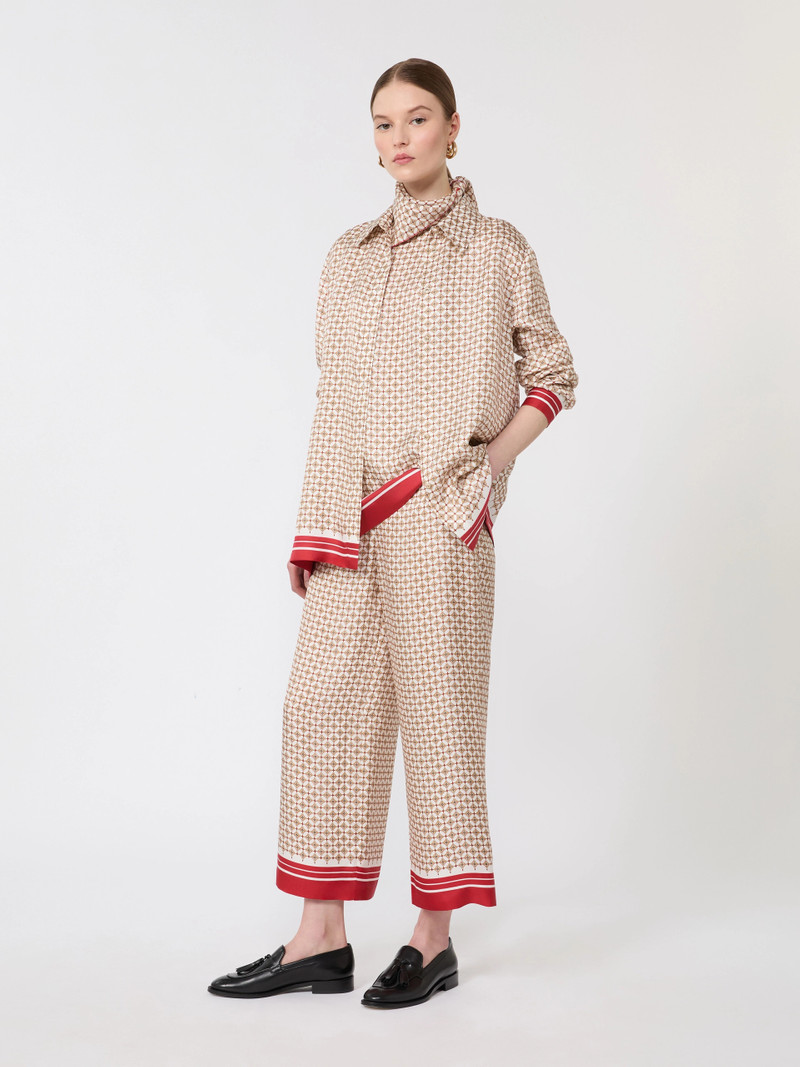 OTTELIA Printed silk trousers - RED 8