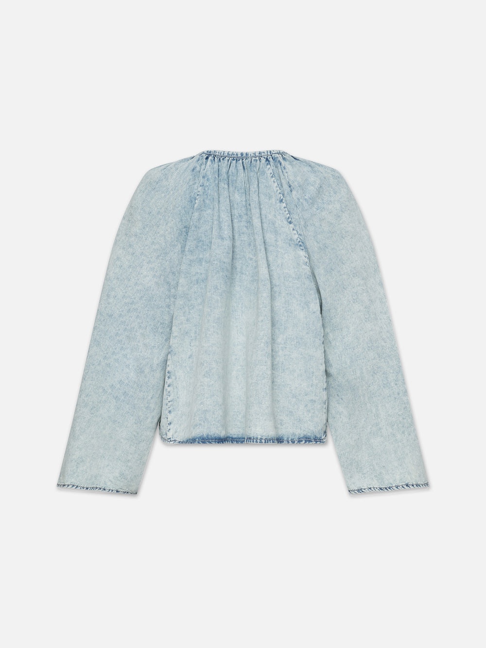 V-Neck Shirred Blouse in Aries - 3