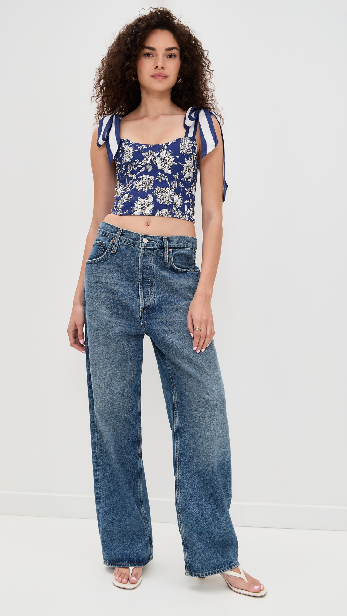 Blanca Scoop Neck Tie Shoulder Top - 4