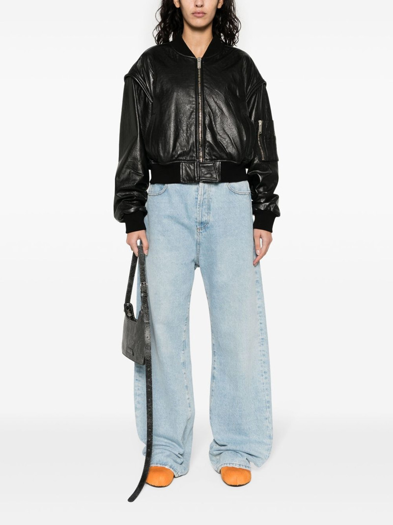 HALFBOY®️ leather bomber jacket outlook