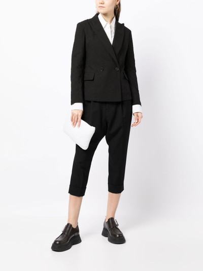 Yohji Yamamoto cotton peak-lapel jacket outlook