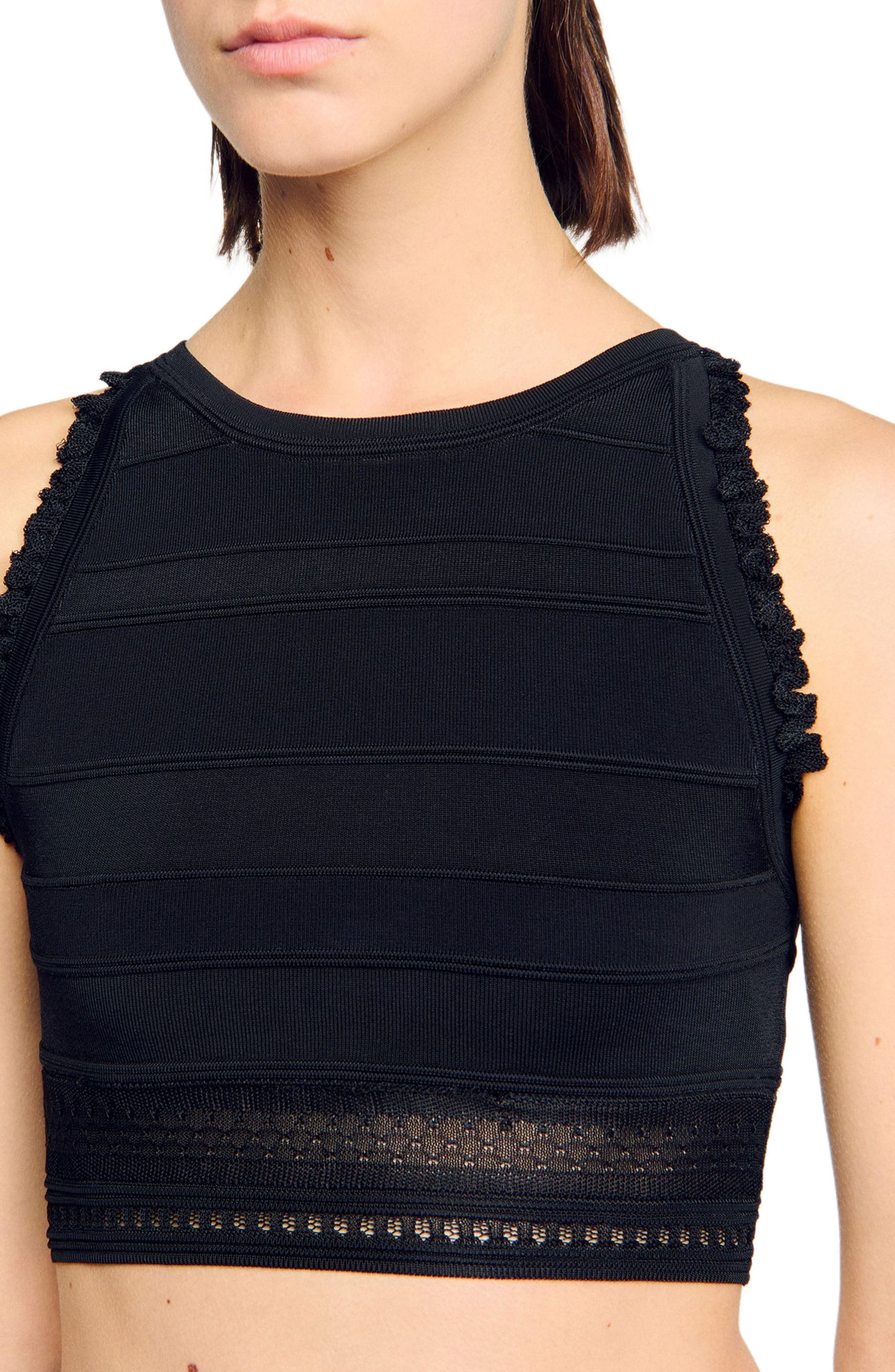 SANDRO Sleeveless top in Black at Nordstrom - 4