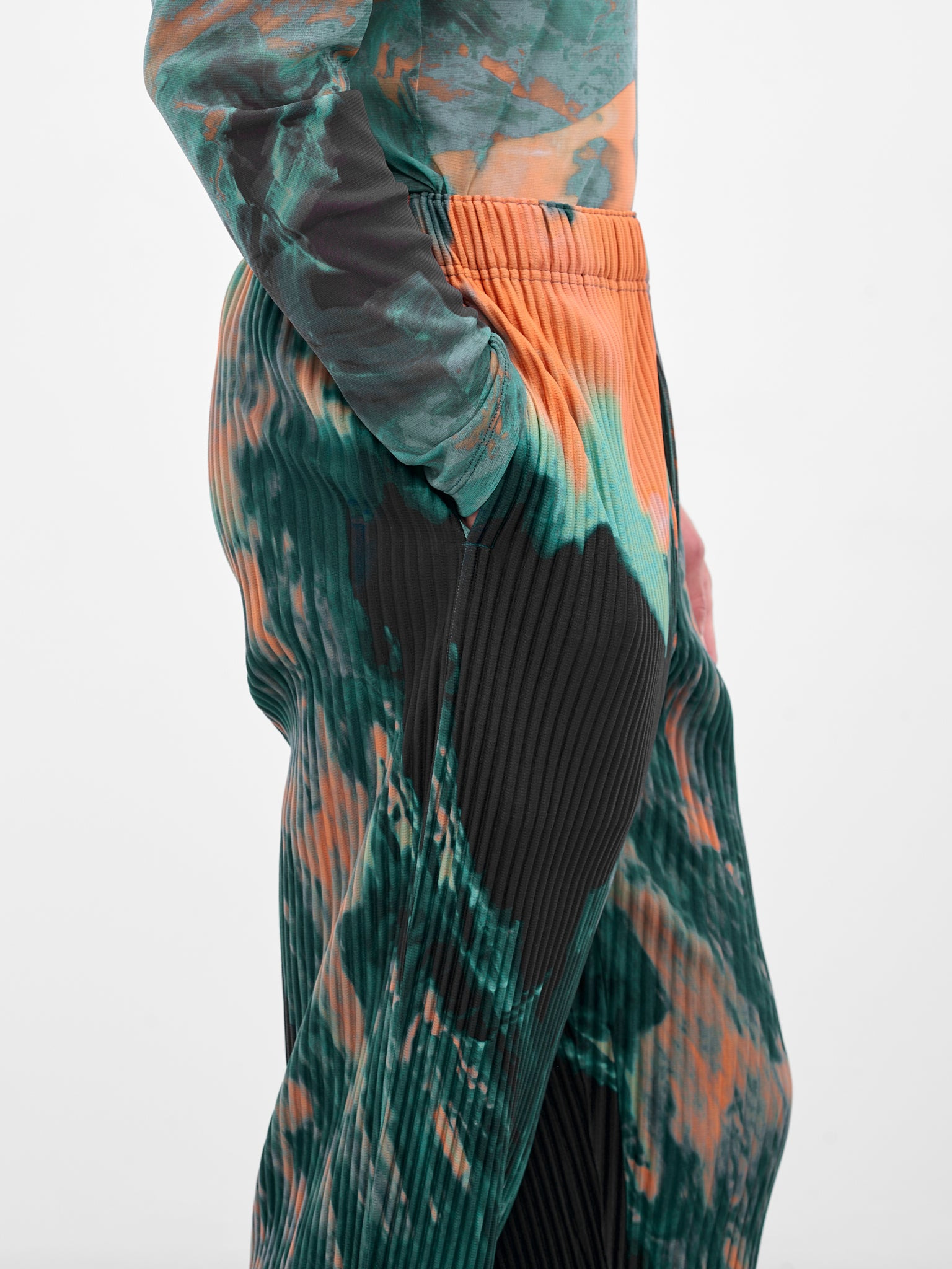 Green Agate Pleated Trousers - 5