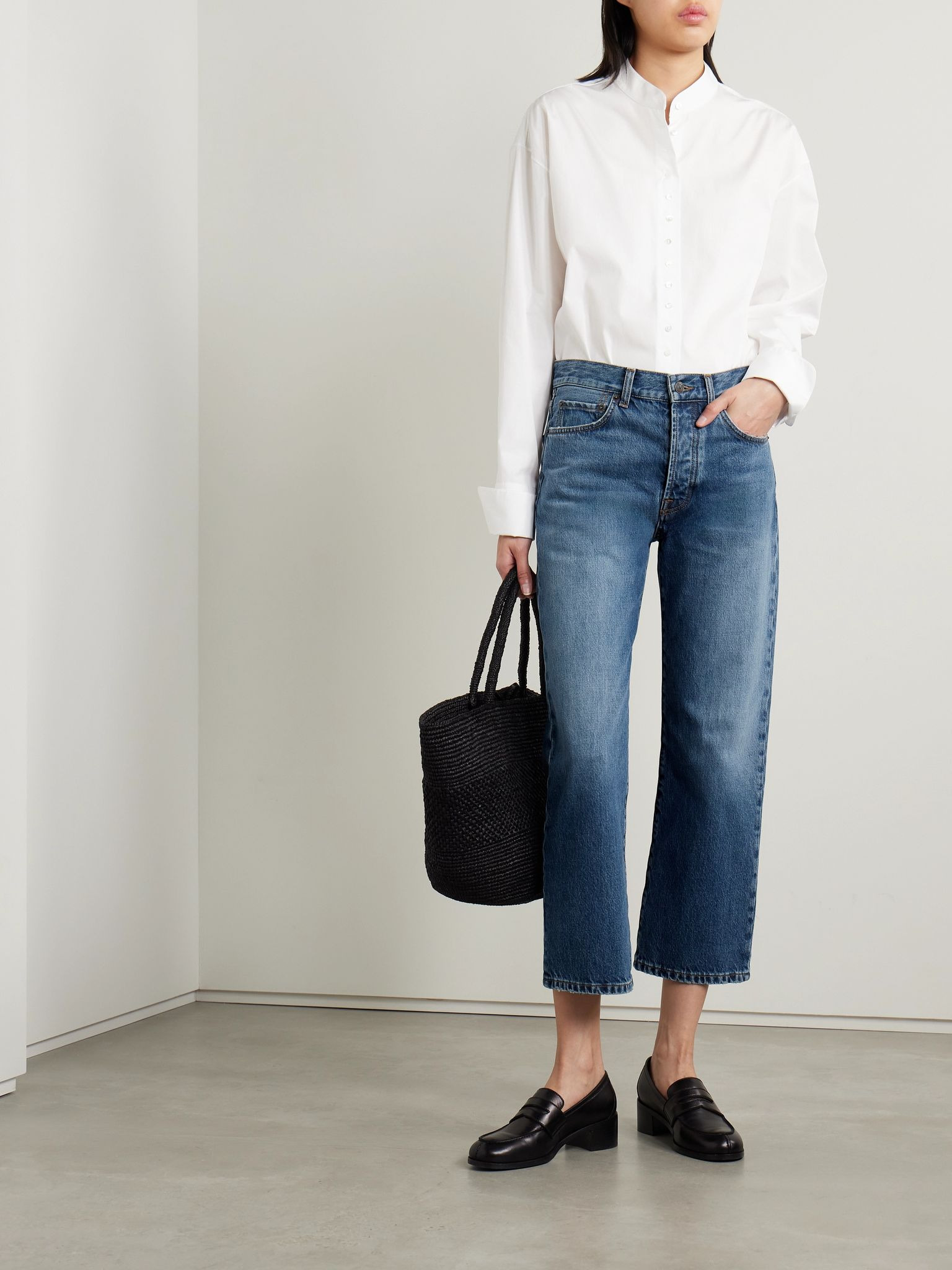 Lesley cropped straight-leg jeans Blue - 2