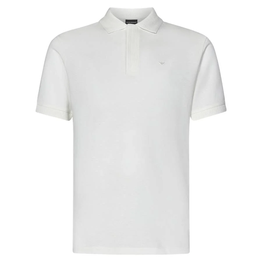 Emporio Armani Micro Eagle Jersey Polo Shirt - 1