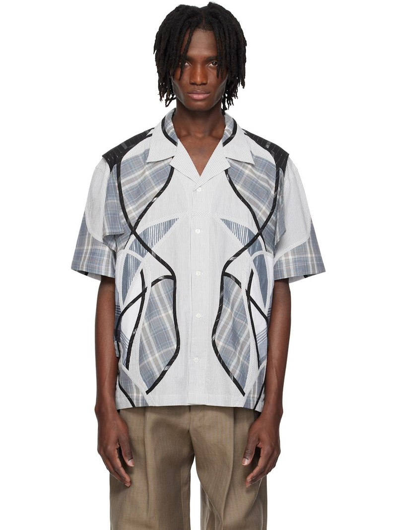 Blue Patchwork Shirt 1