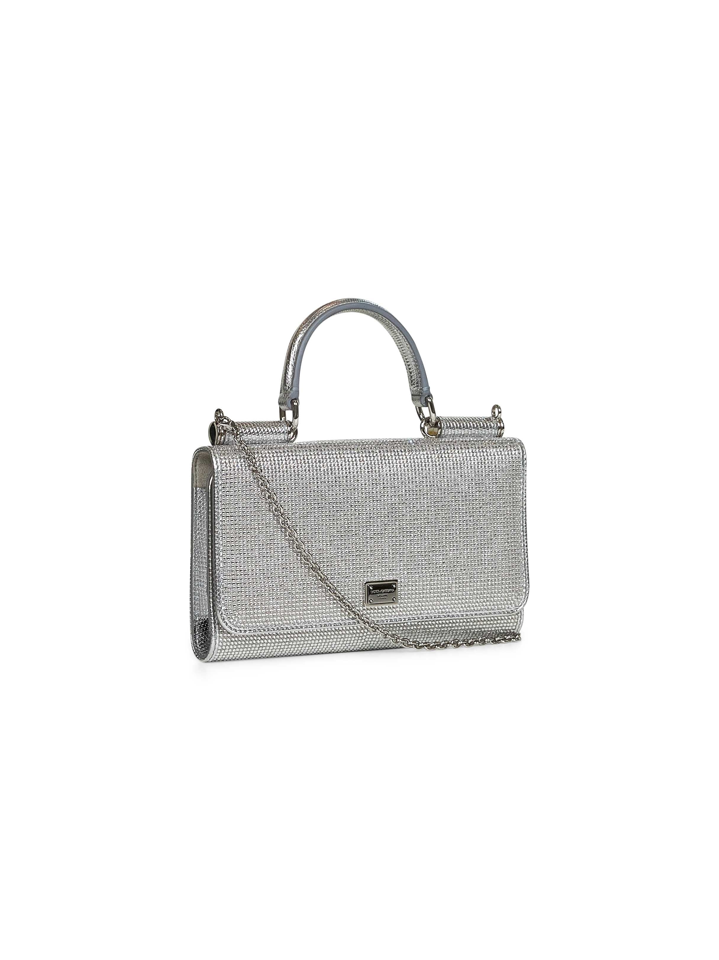 Silver Phone bag with shoulder strap - 2