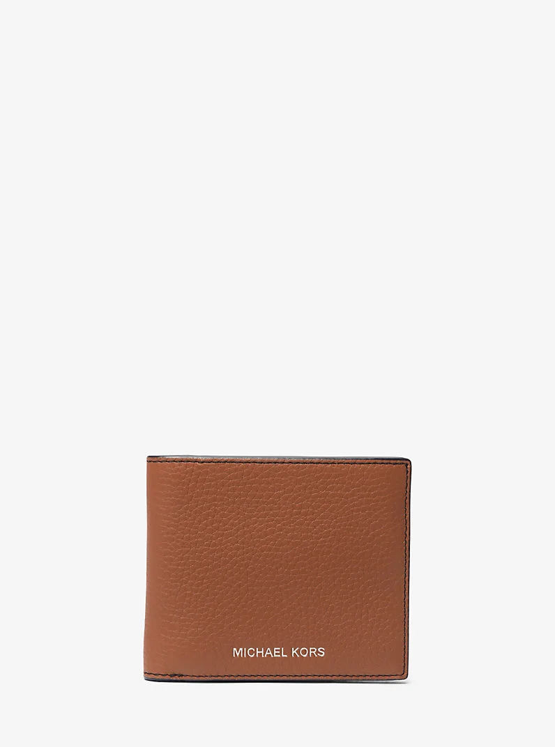 Hudson Pebbled Leather Billfold Wallet - 1