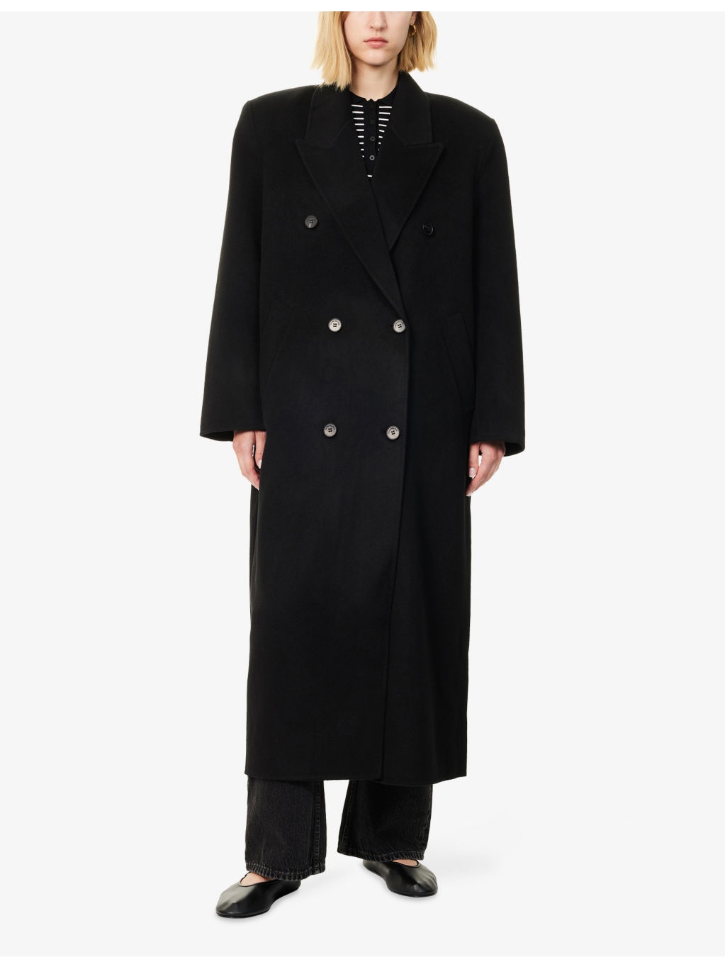 Gaia Double-Breasted Wool-Blend Coat - 3
