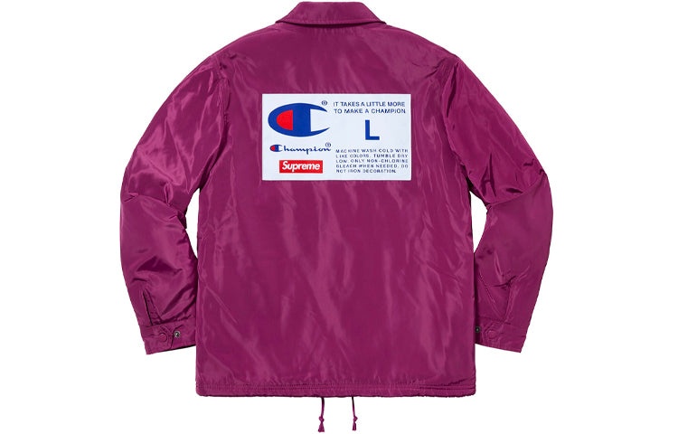 Supreme x Champion Crossover Solid Color Coach Jacket Unisex Purple SUP-FW18-389 - 2