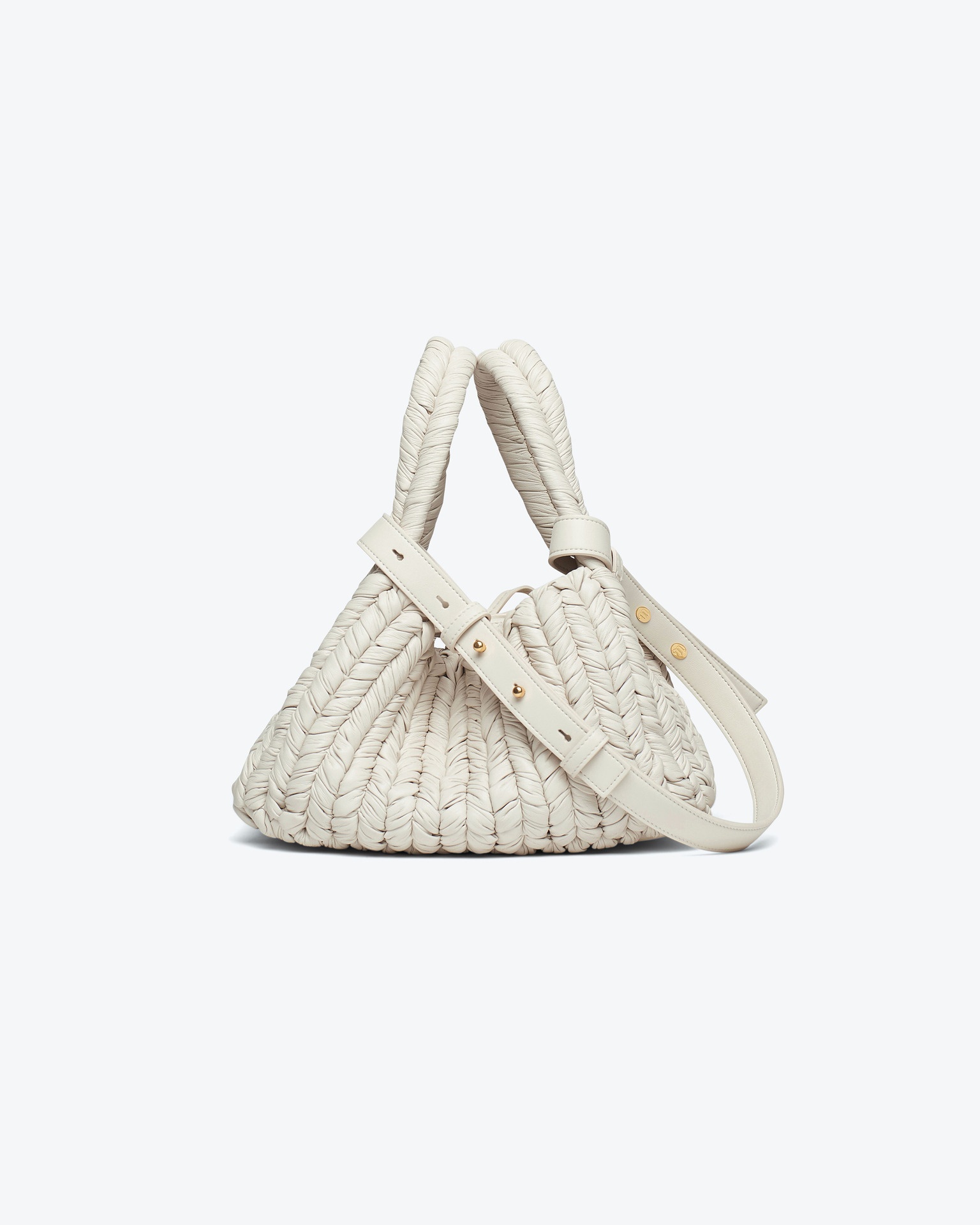 THE BUSKET - Knit bucket bag - Off white - 2