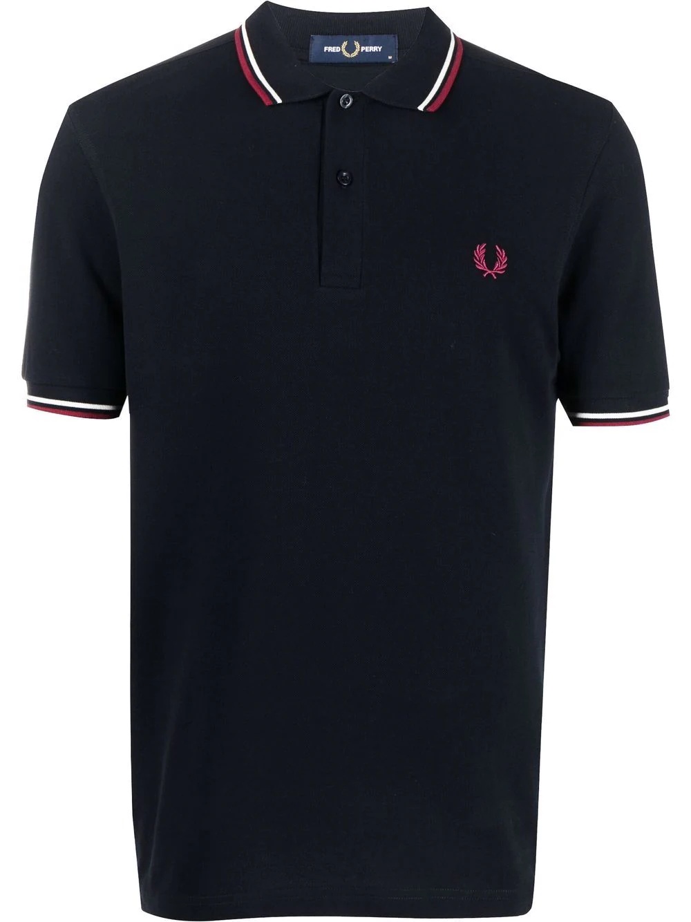 embroidered-logo polo shirt - 1