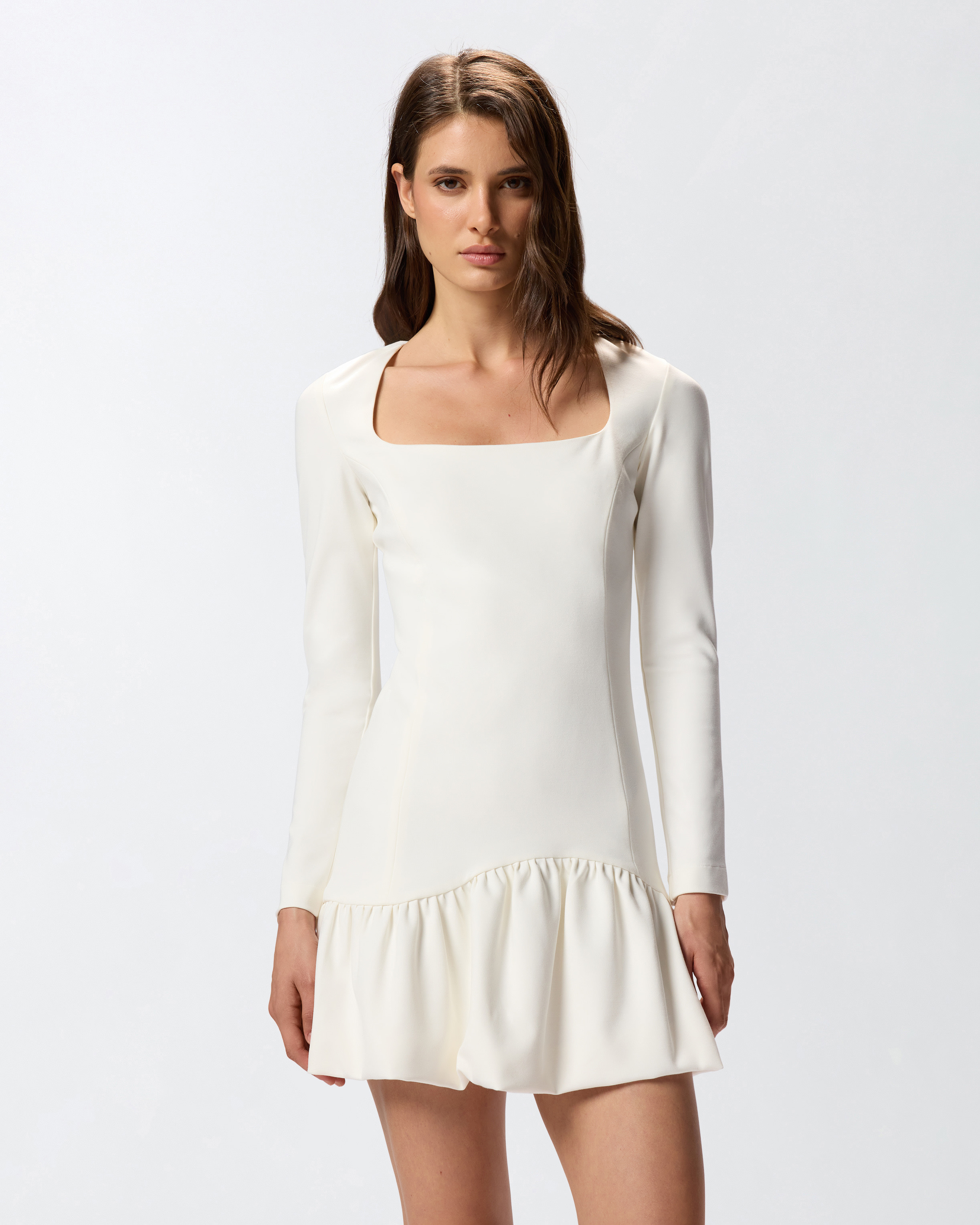 MINI DRESS WITH SQUARE NECKLINE - 2