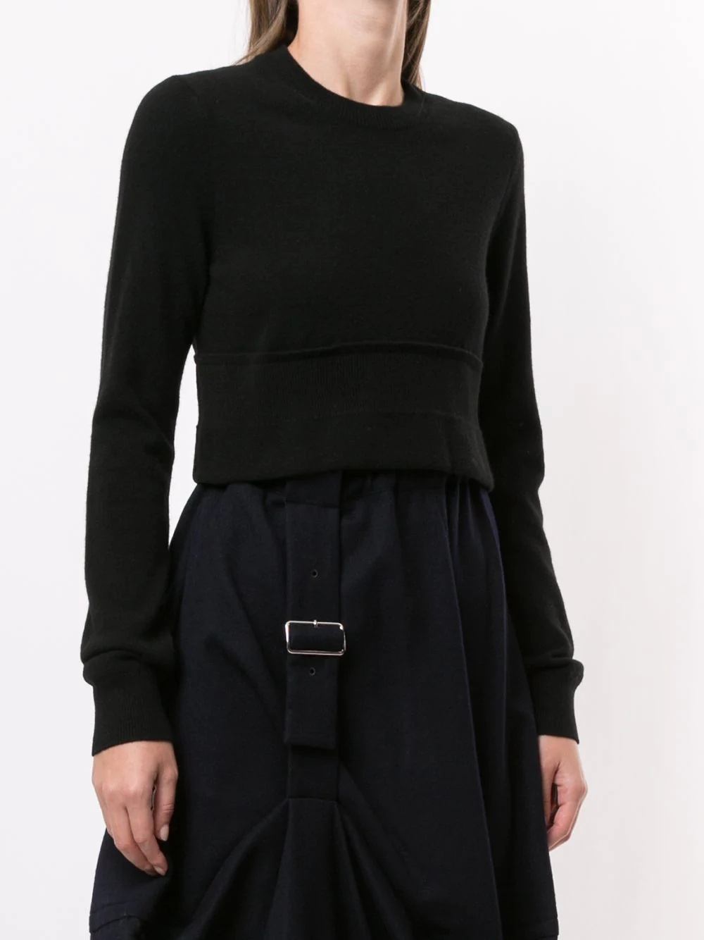  crew-neck cropped sweater   - 3