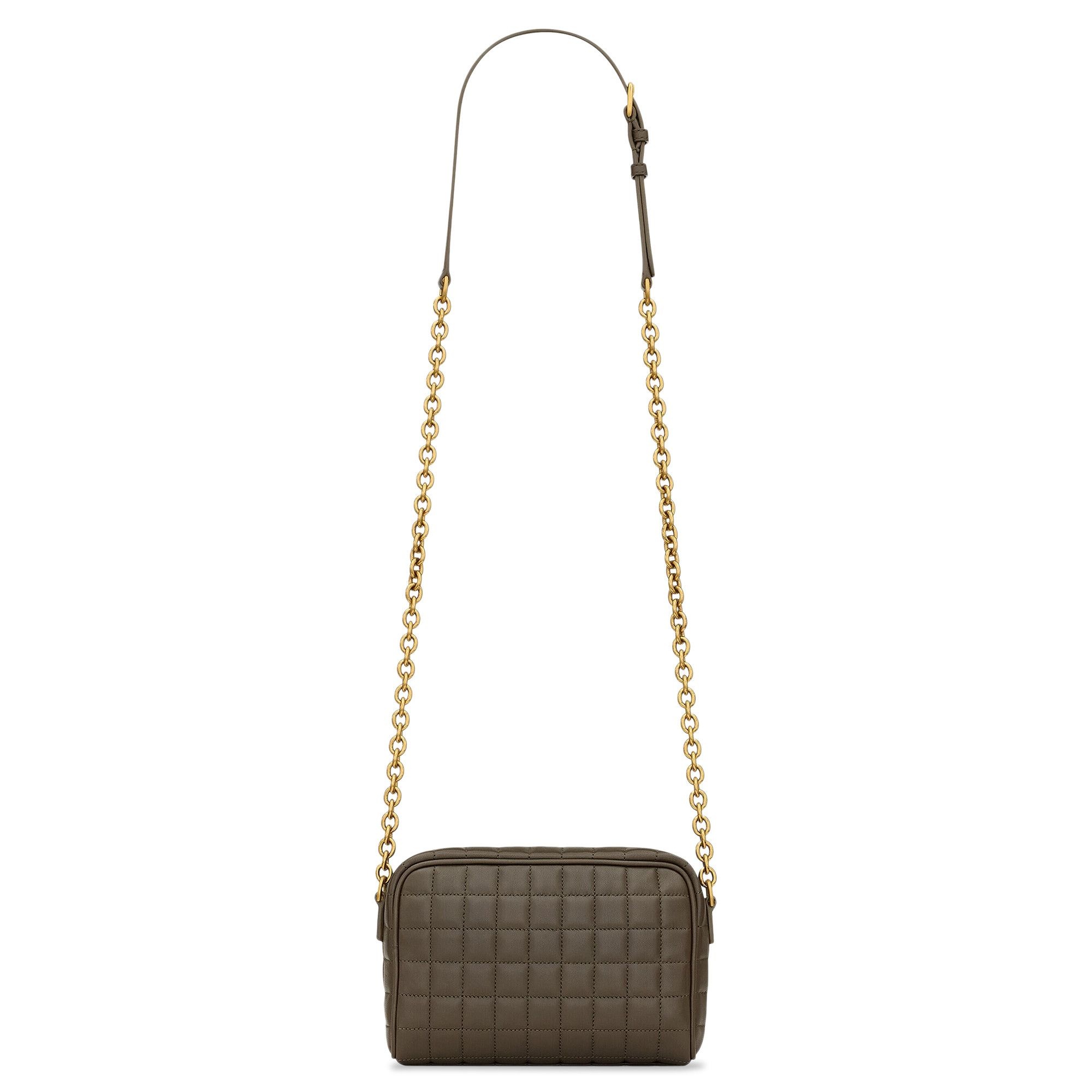 Saint Laurent Cassandre Matelassé Carré Mini Camera Bag 'Light Musk' - 2