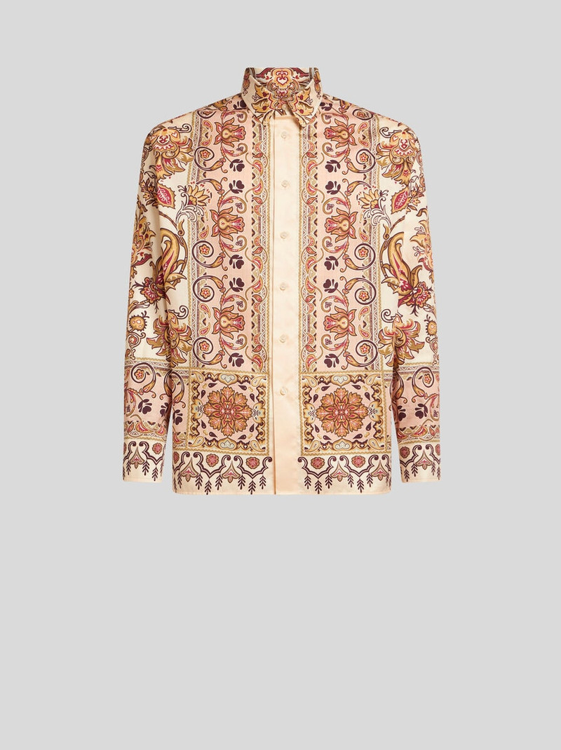 COTTON SHIRT WITH PLACED PRINT 1