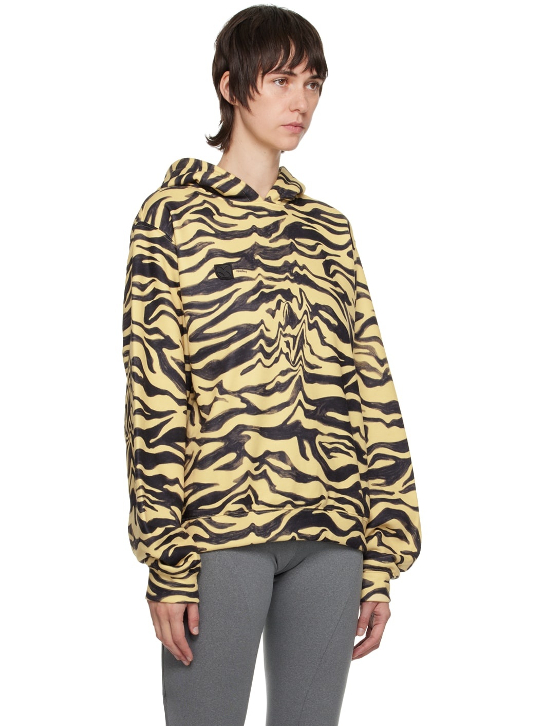 Yellow Printed Hoodie - 2