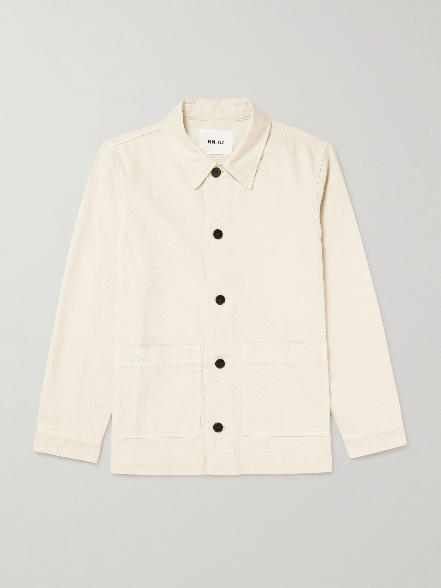 Ollie 1874 Organic Cotton-Twill Overshirt Ivory - 1