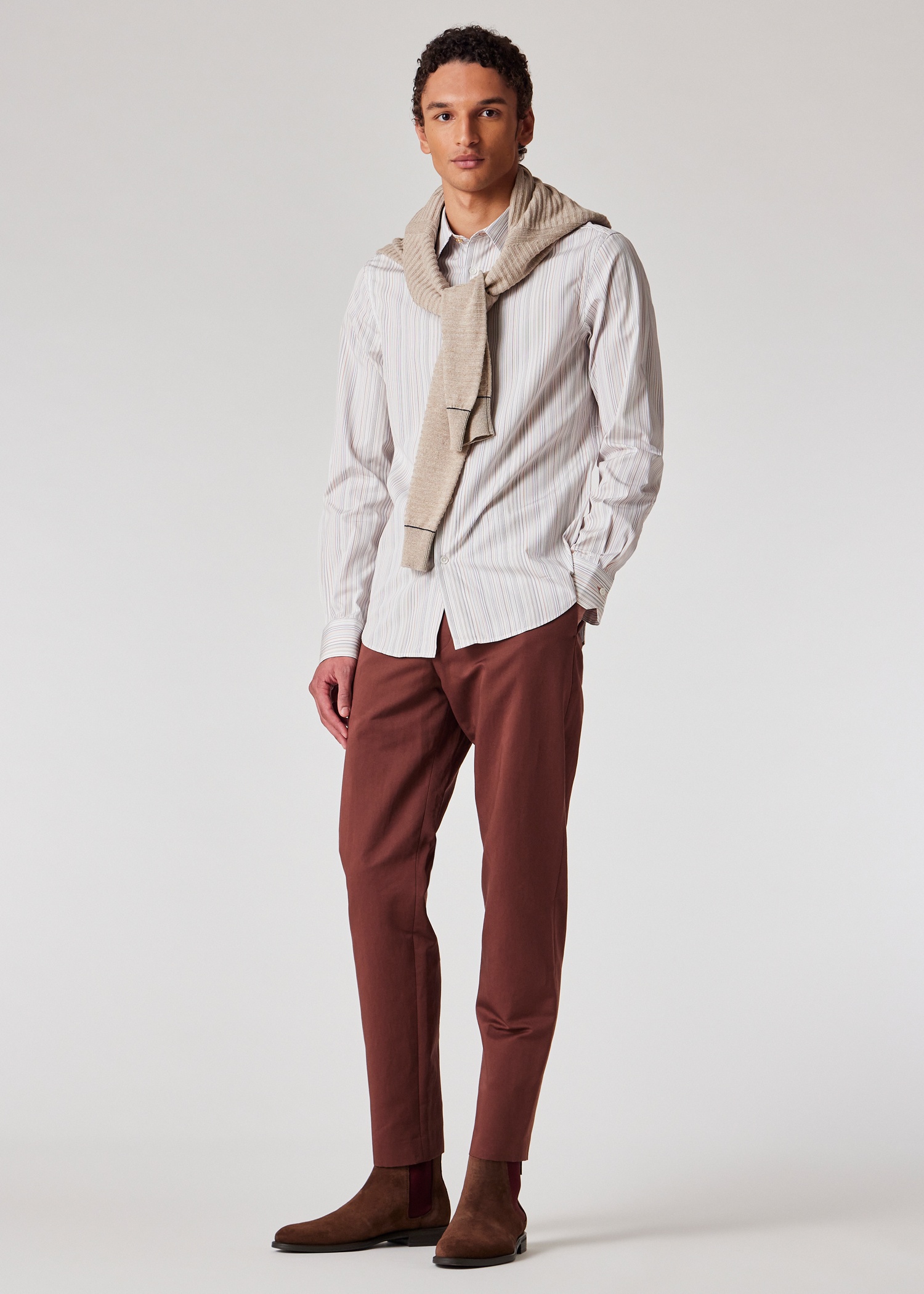 Slim-Fit White 'Signature Stripe' Cotton Shirt - 4