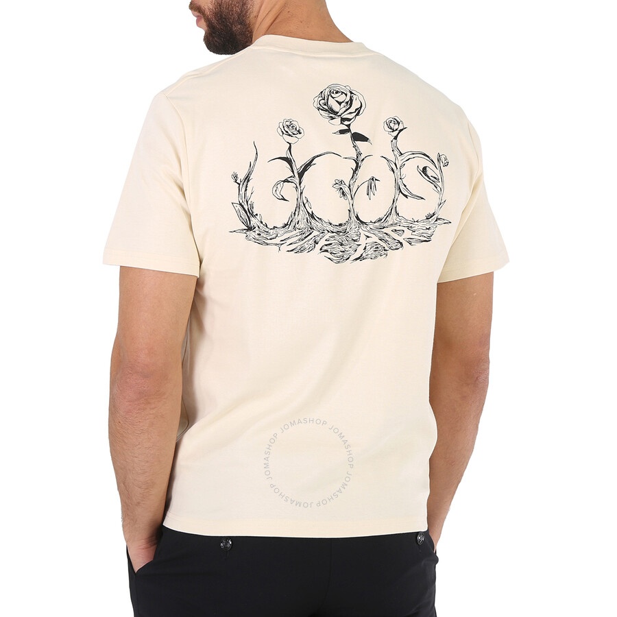 GCDS Men's Whitecup Grey Roses Logo-Print T-Shirt - 6