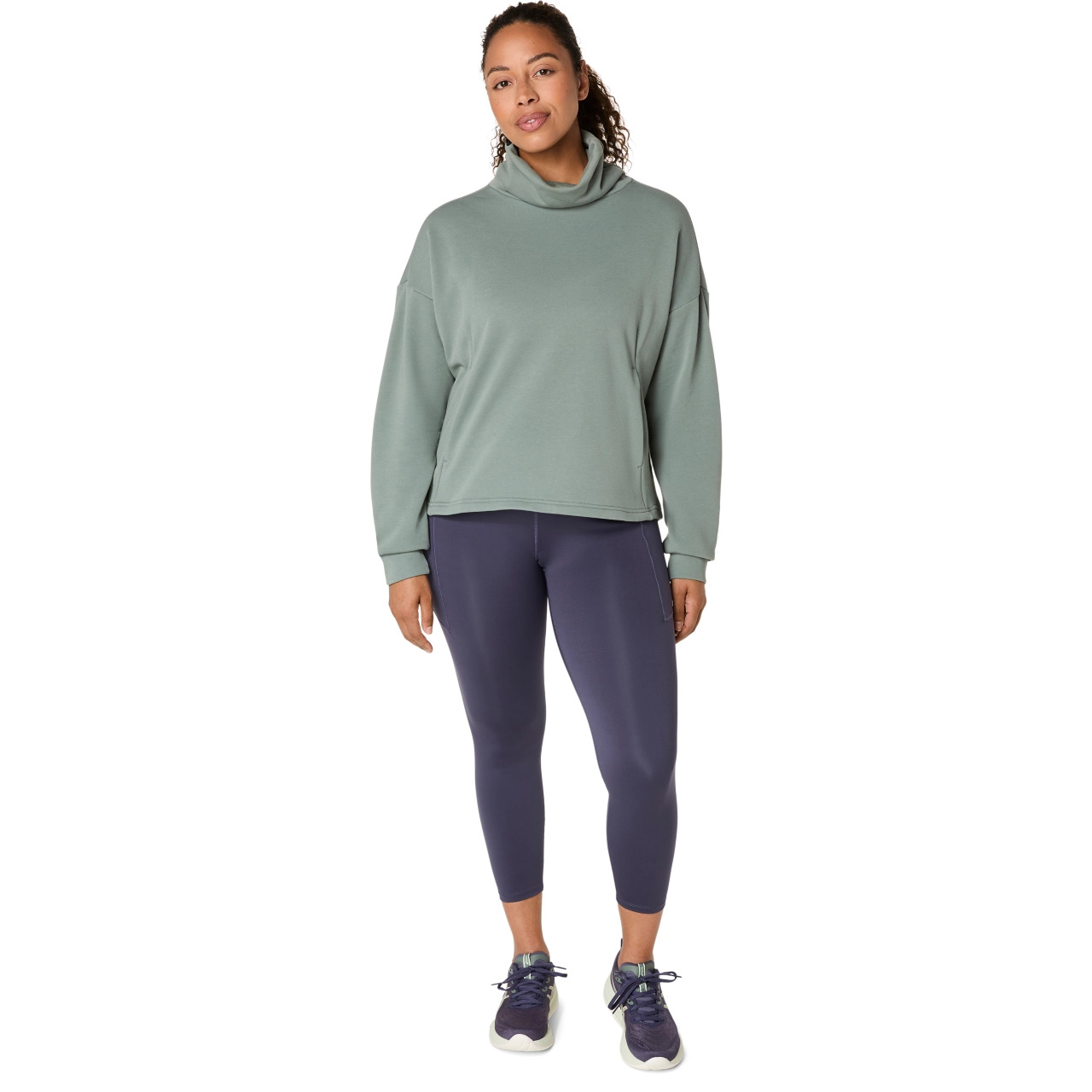 NAGINO FRENCH TERRY HIGH NECK TOP - 12