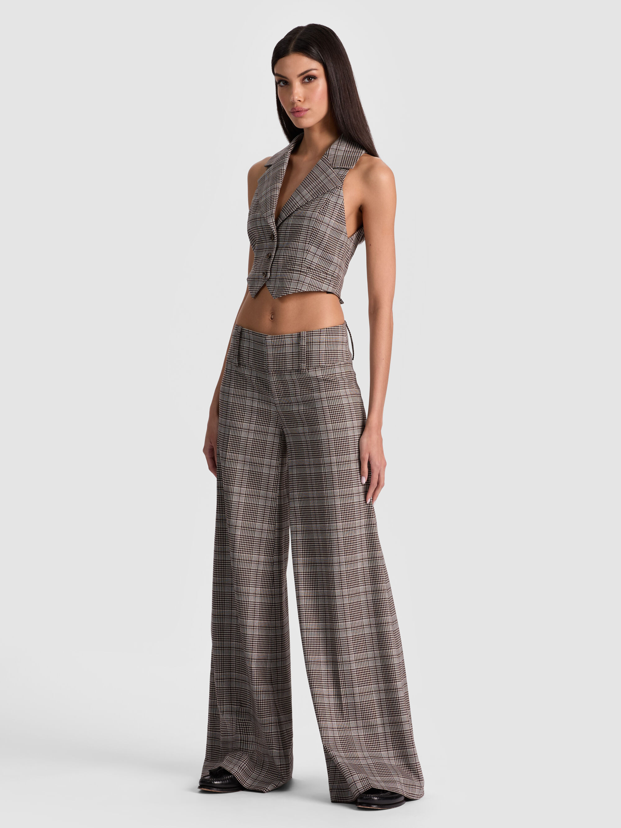 OLIVIA PLAID WIDE LEG PANT - 6
