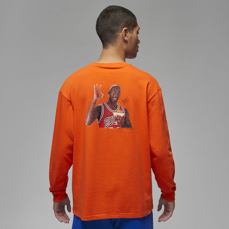 Jordan Air Jordan Flight MVP Long Sleeve T-shirt 'Orange' DV8428-817 outlook