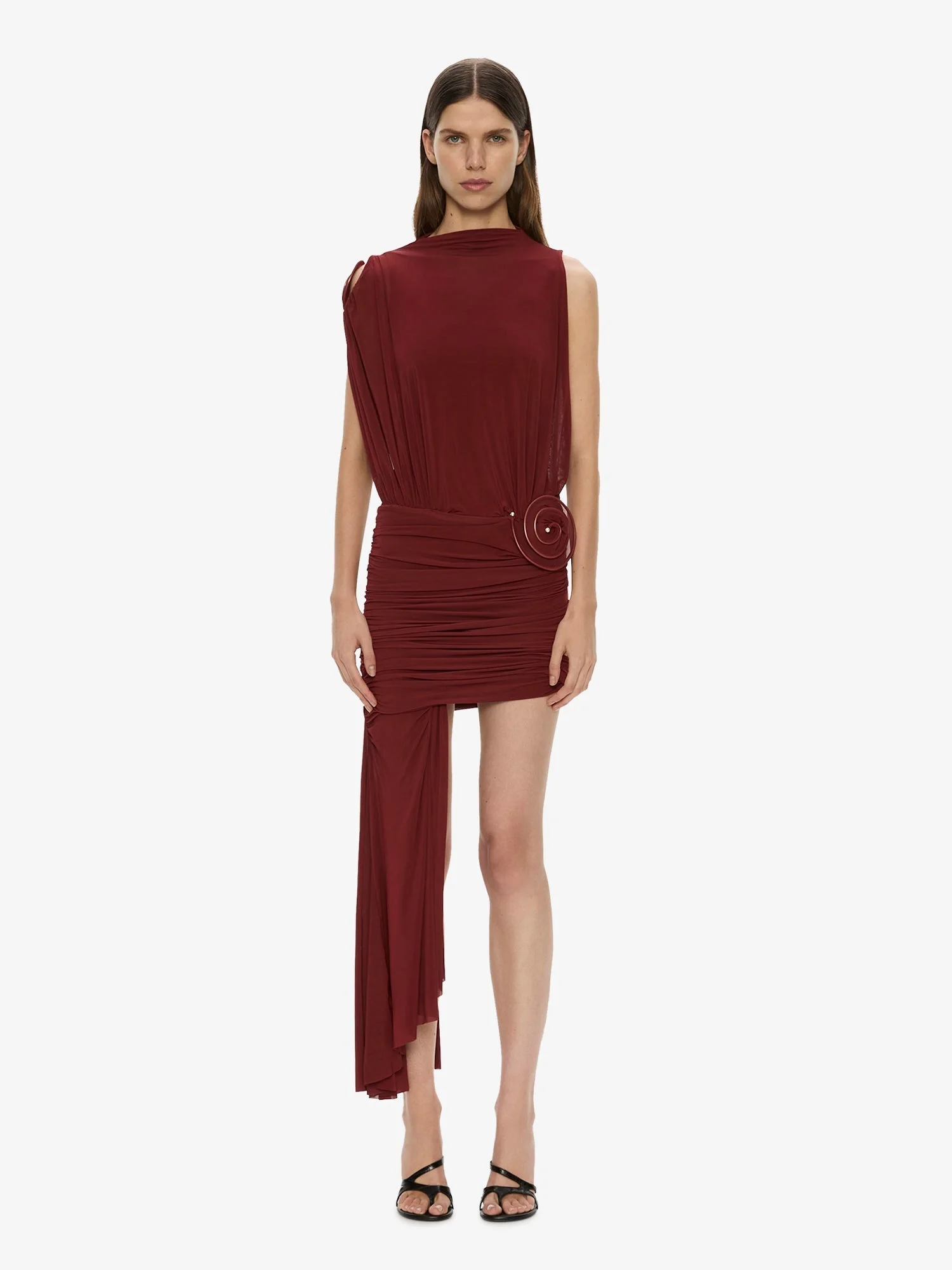 Aurelia Sculpted Spiral Cascade Mini Dress - 1