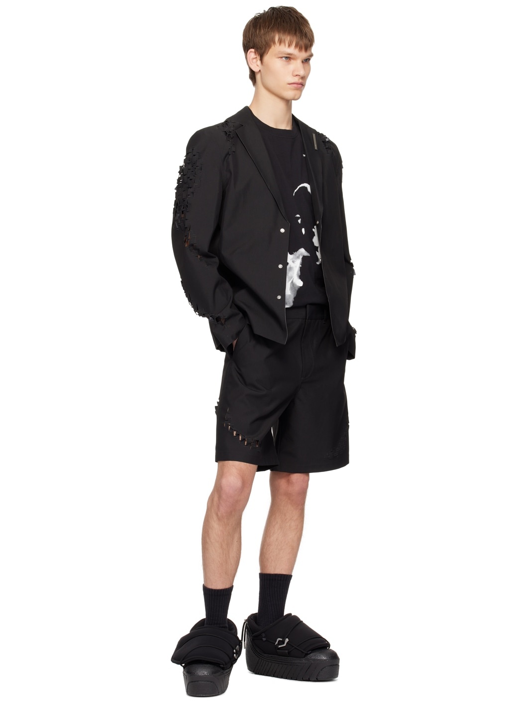 Black Morphogens Tailored Shorts - 4
