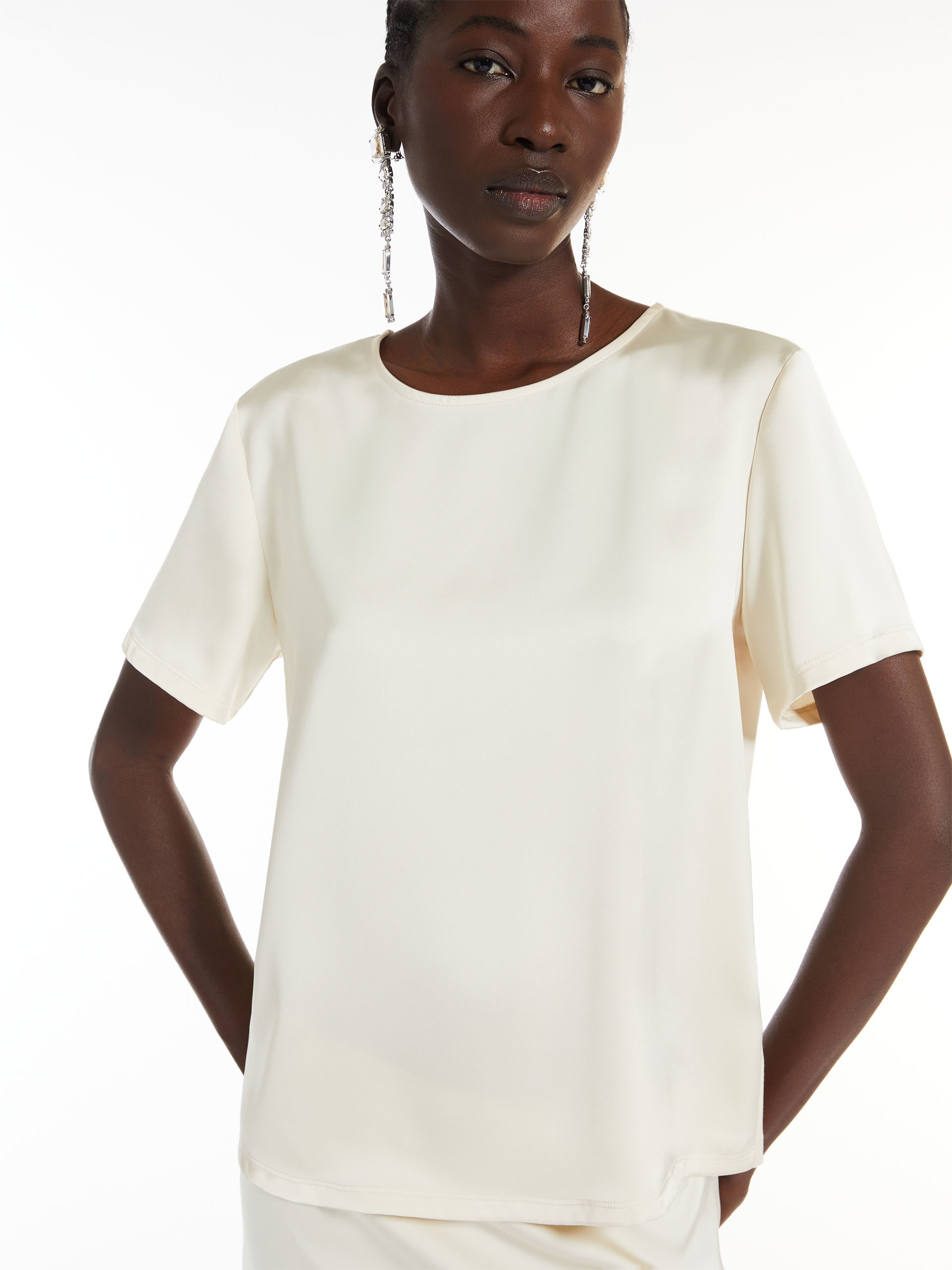 GILBERT Satin and jersey T-shirt - 5