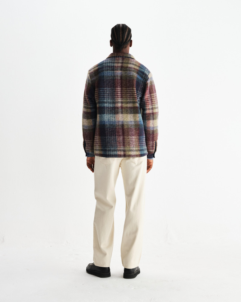 Whiting - Blue And Multicolour Check Wool Overshirt 6