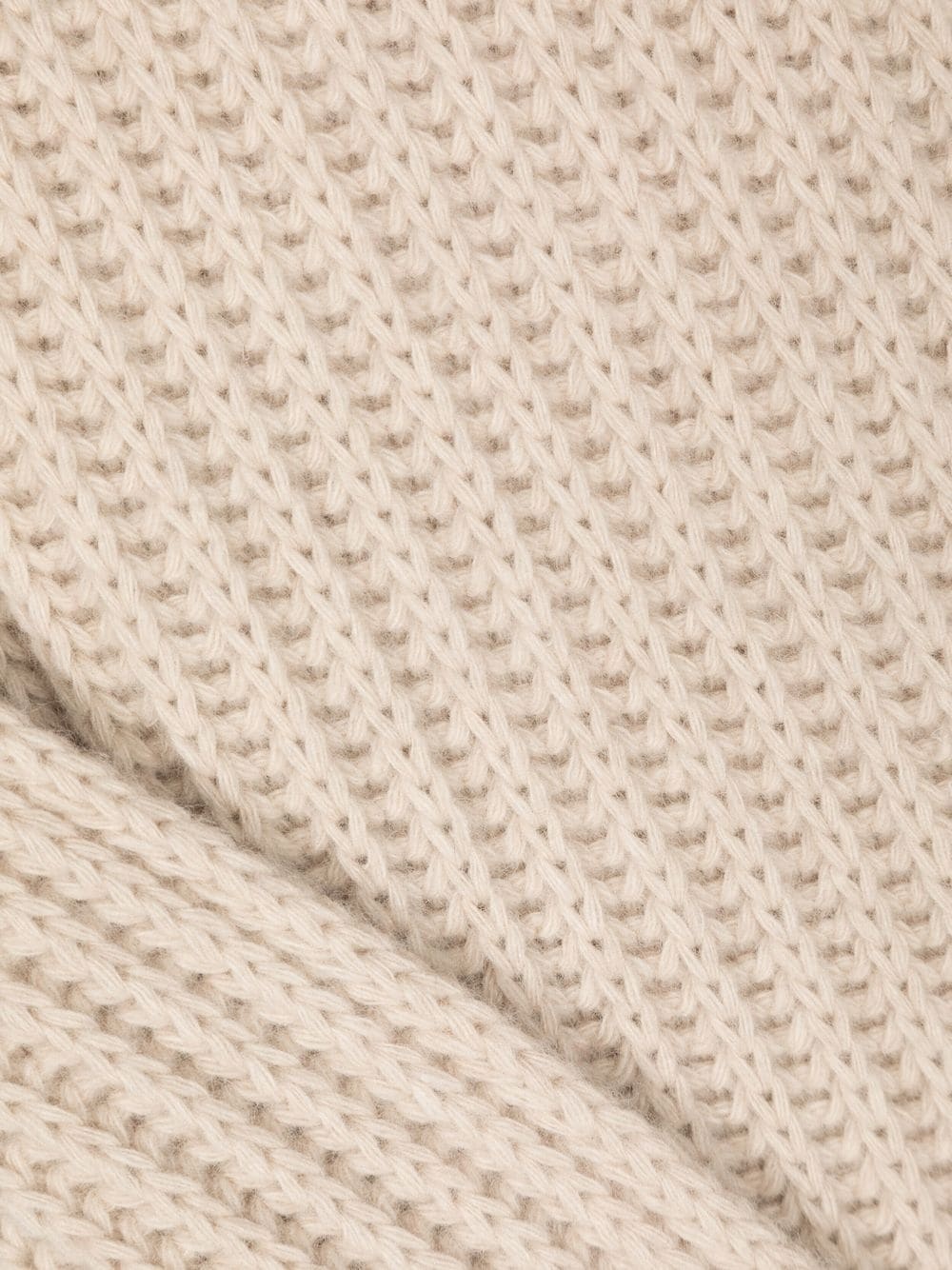 logo-patch crocheted scarf - 2