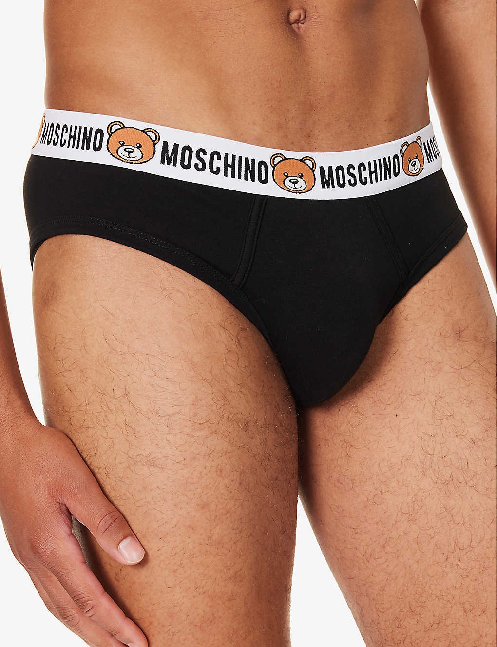 Pack of two logo-waistband stretch-cotton briefs - 4
