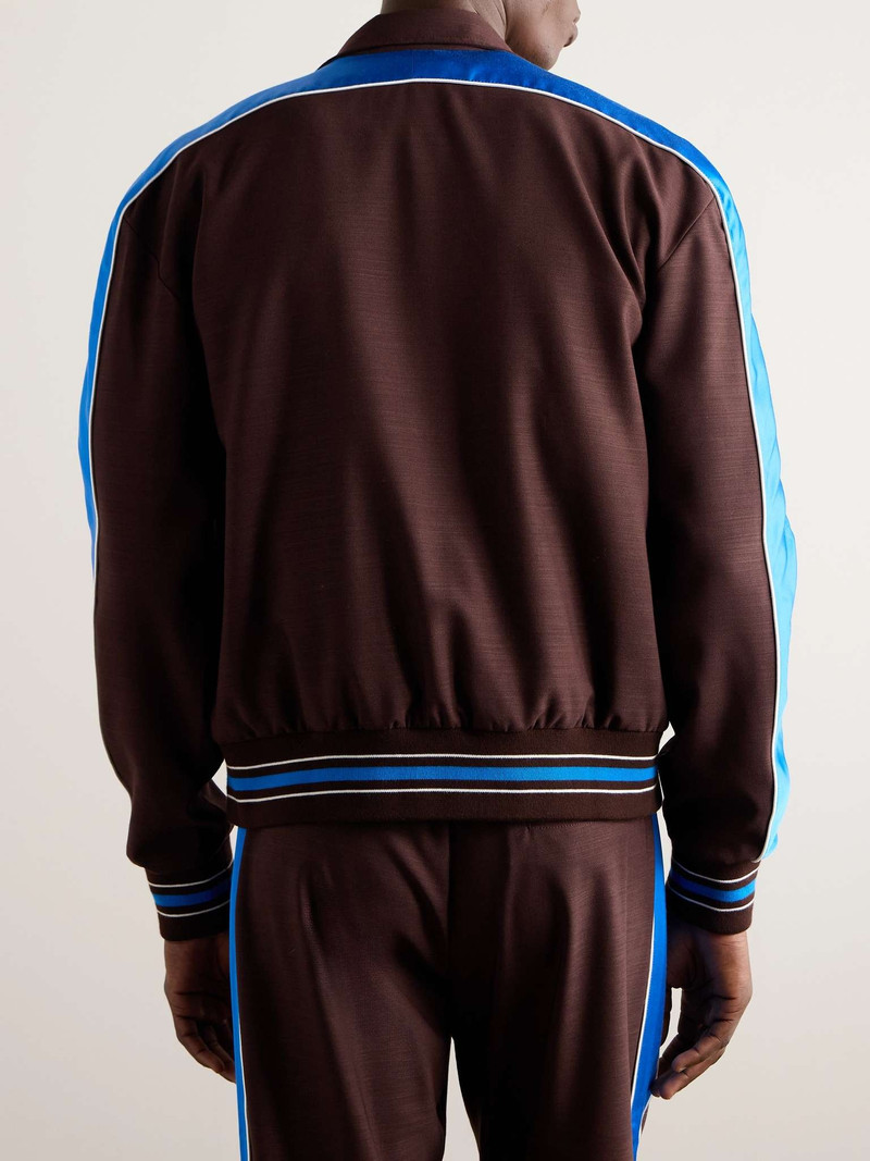 Courage Logo-Embroidered Satin-Trimmed Wool Track Jacket 4